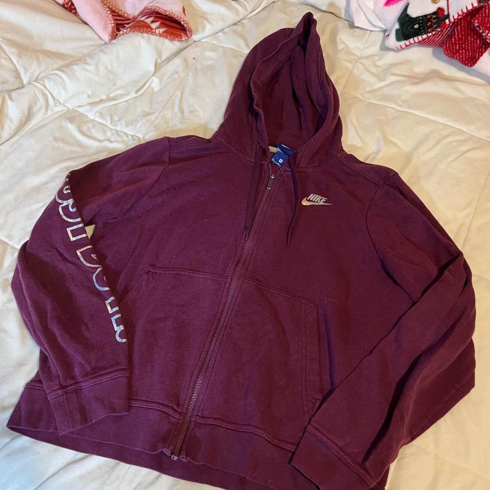 Nike Burgundy Full-Zip Hoodie